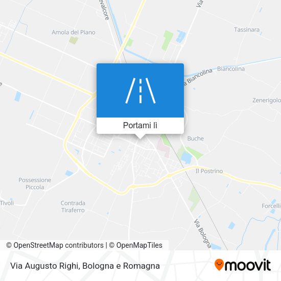 Mappa Via Augusto Righi