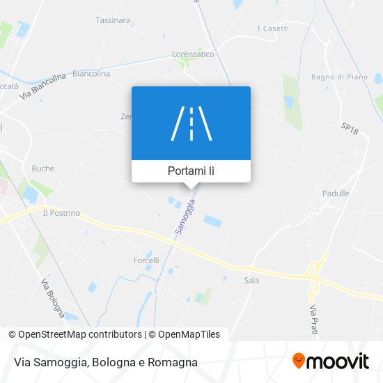 Mappa Via Samoggia