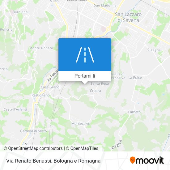 Mappa Via Renato Benassi