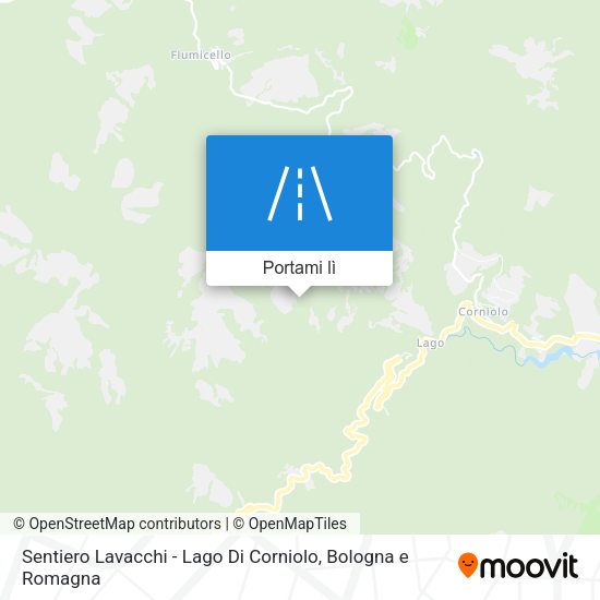 Mappa Sentiero Lavacchi - Lago Di Corniolo