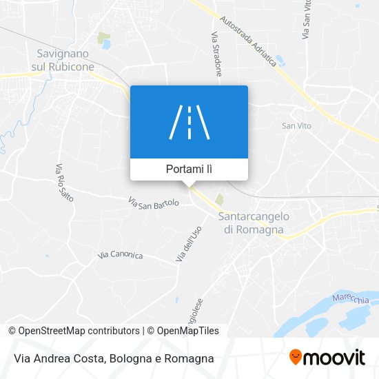 Mappa Via Andrea Costa