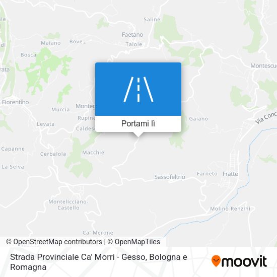 Mappa Strada Provinciale Ca' Morri - Gesso