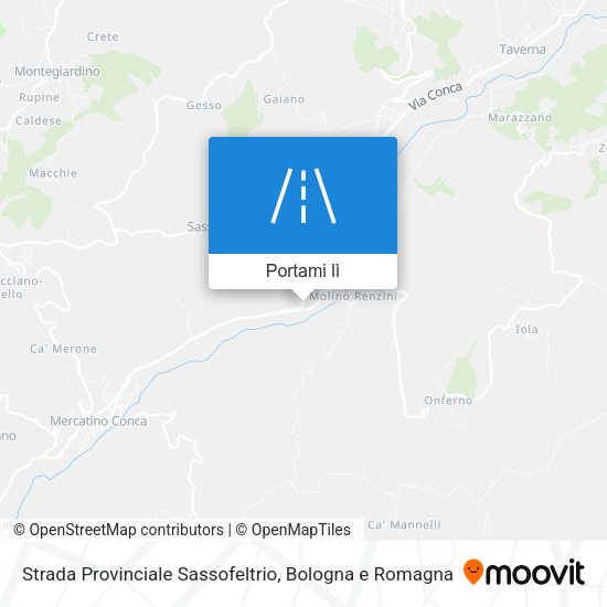 Mappa Strada Provinciale Sassofeltrio