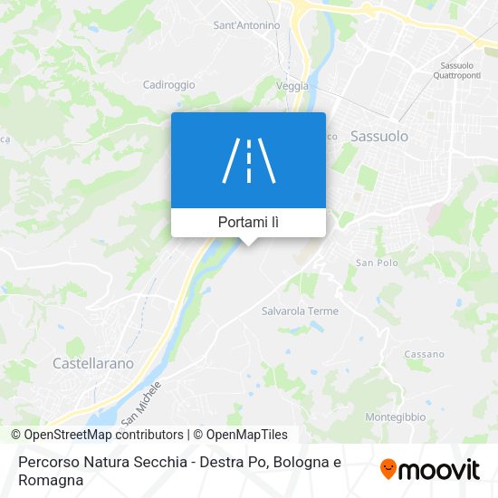 Mappa Percorso Natura Secchia - Destra Po