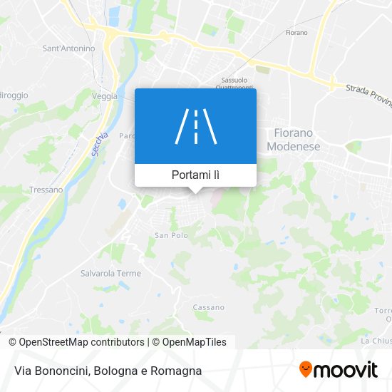 Mappa Via Bononcini