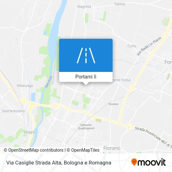 Mappa Via Casiglie Strada Alta