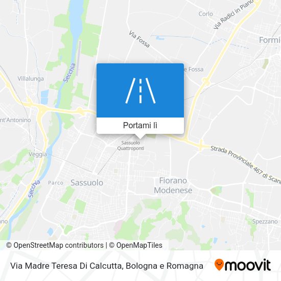 Mappa Via Madre Teresa Di Calcutta