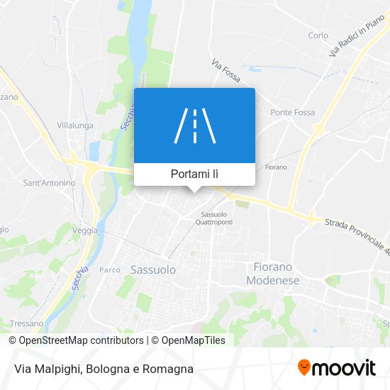 Mappa Via Malpighi