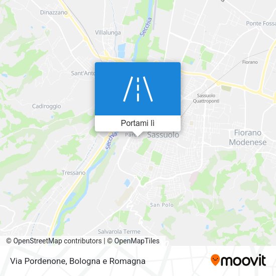 Mappa Via Pordenone