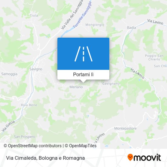 Mappa Via Cimaleda