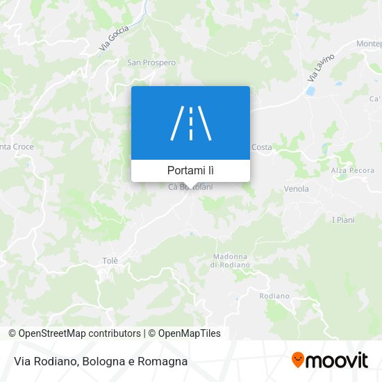 Mappa Via Rodiano