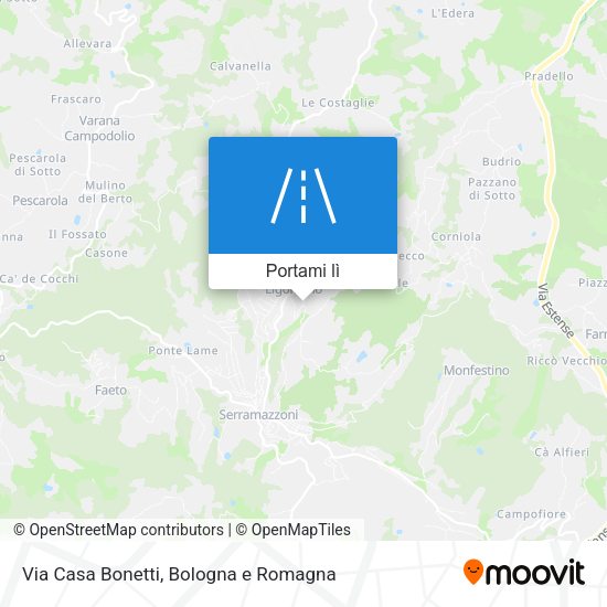 Mappa Via Casa Bonetti