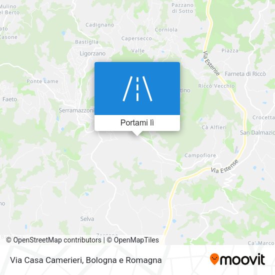 Mappa Via Casa Camerieri