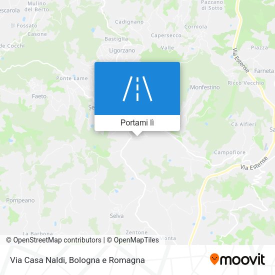 Mappa Via Casa Naldi