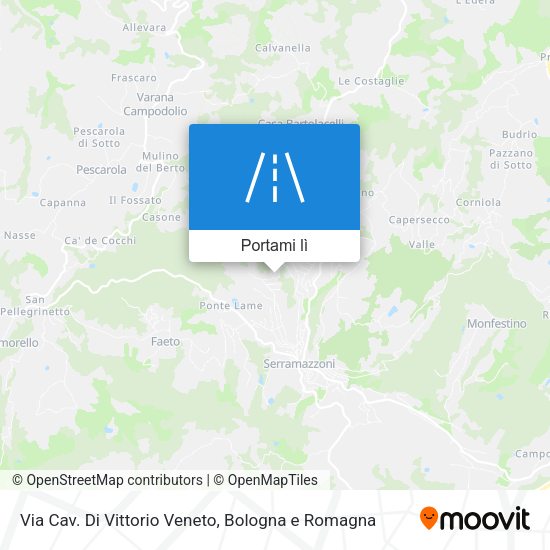 Mappa Via Cav. Di Vittorio Veneto