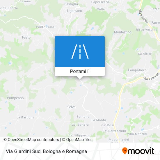 Mappa Via Giardini Sud