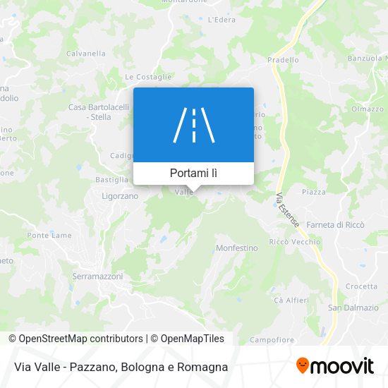 Mappa Via Valle - Pazzano