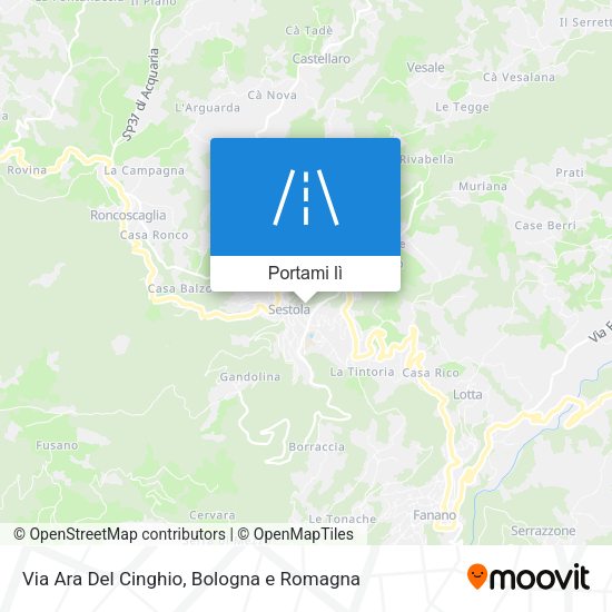 Mappa Via Ara Del Cinghio