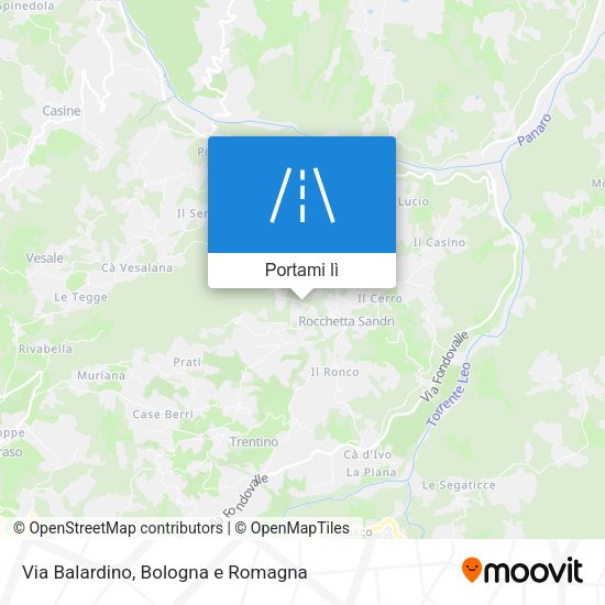 Mappa Via Balardino