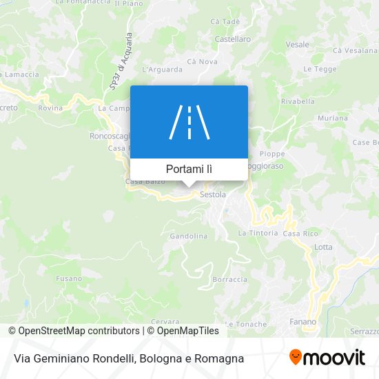 Mappa Via Geminiano Rondelli