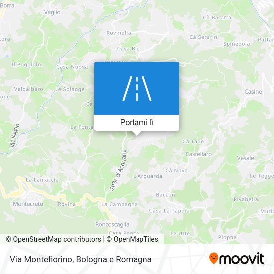 Mappa Via Montefiorino
