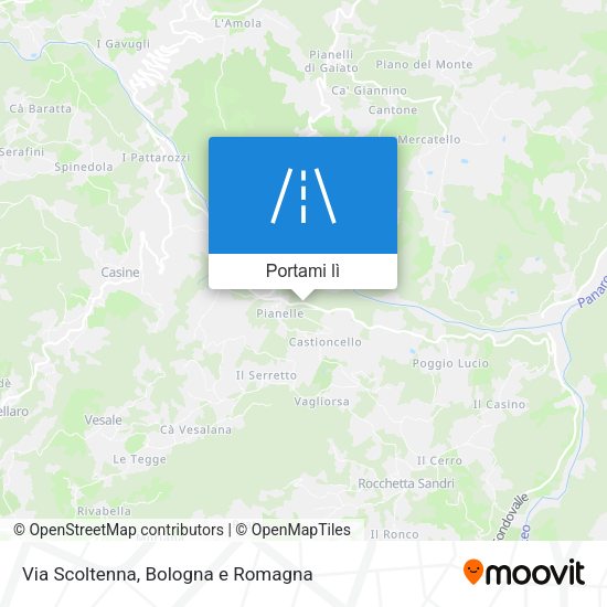 Mappa Via Scoltenna
