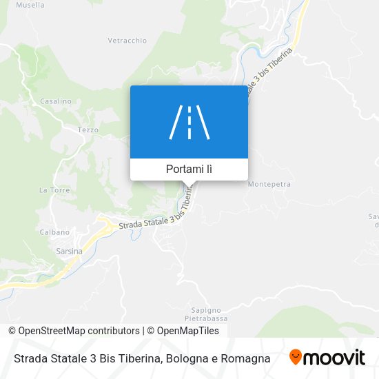 Mappa Strada Statale 3 Bis Tiberina