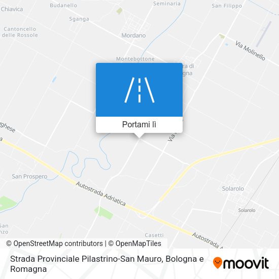 Mappa Strada Provinciale Pilastrino-San Mauro