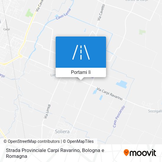 Mappa Strada Provinciale Carpi Ravarino