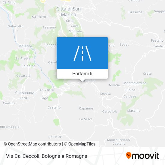 Mappa Via Ca' Ceccoli