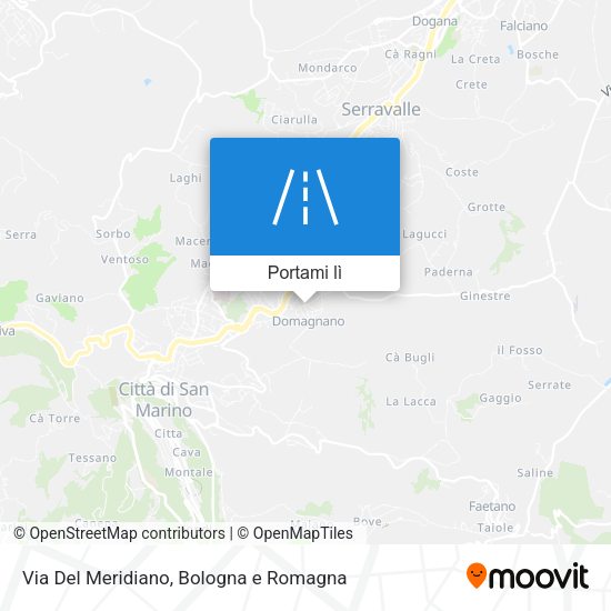 Mappa Via Del Meridiano