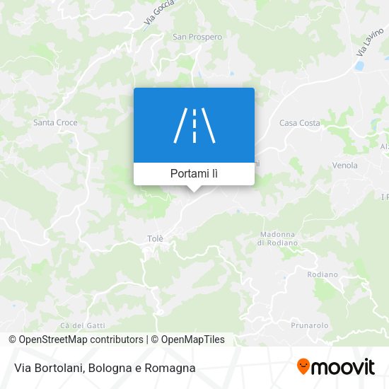 Mappa Via Bortolani