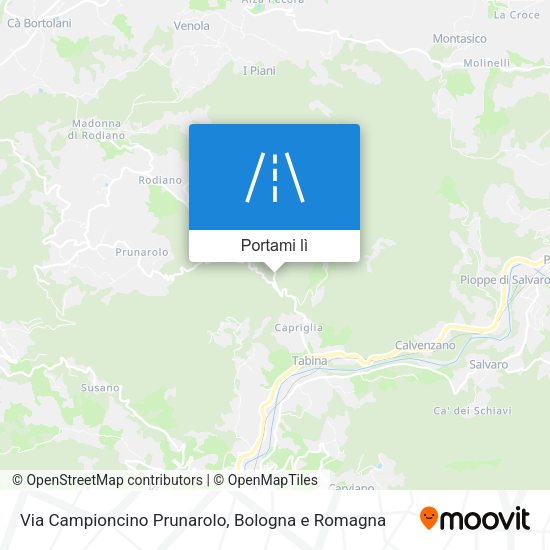 Mappa Via Campioncino Prunarolo