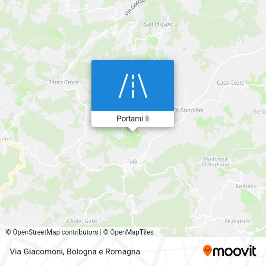 Mappa Via Giacomoni