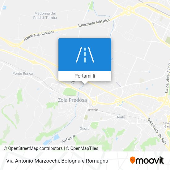 Mappa Via Antonio Marzocchi