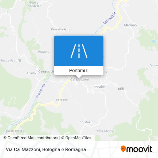 Mappa Via Ca' Mazzoni