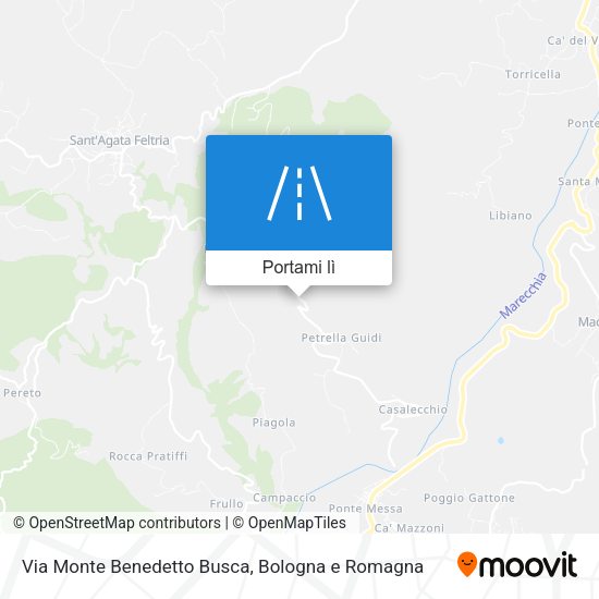 Mappa Via Monte Benedetto Busca