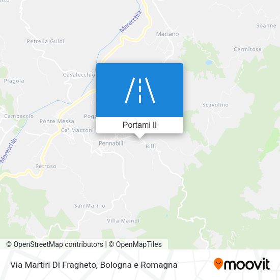 Mappa Via Martiri Di Fragheto