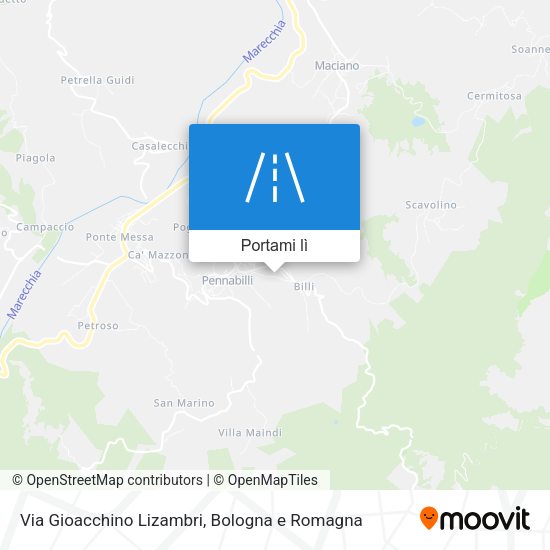 Mappa Via Gioacchino Lizambri