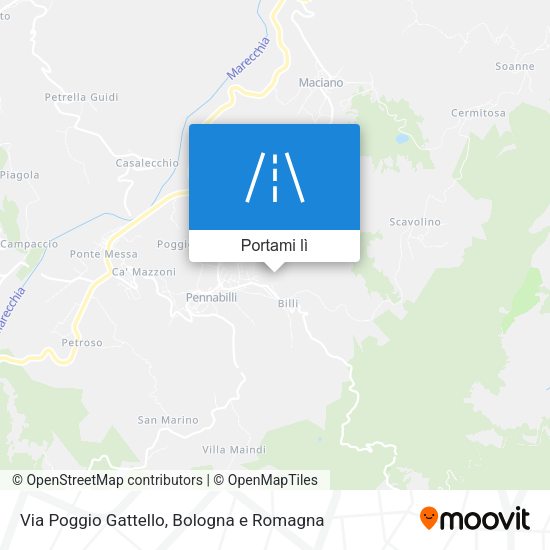 Mappa Via Poggio Gattello