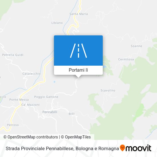 Mappa Strada Provinciale Pennabillese