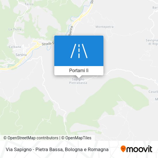 Mappa Via Sapigno - Pietra Bassa