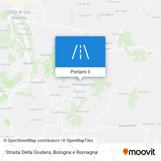 Mappa Strada Della Giudera
