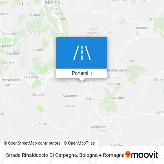 Mappa Strada Rinalduccio Di Carpegna