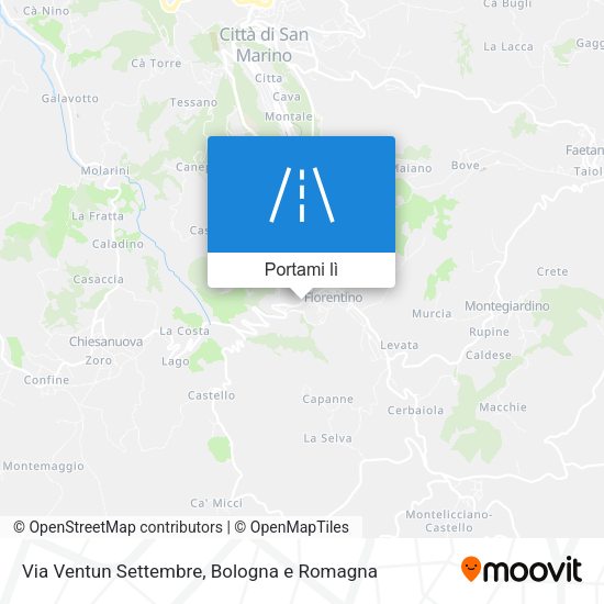 Mappa Via Ventun Settembre