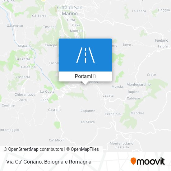 Mappa Via Ca' Coriano