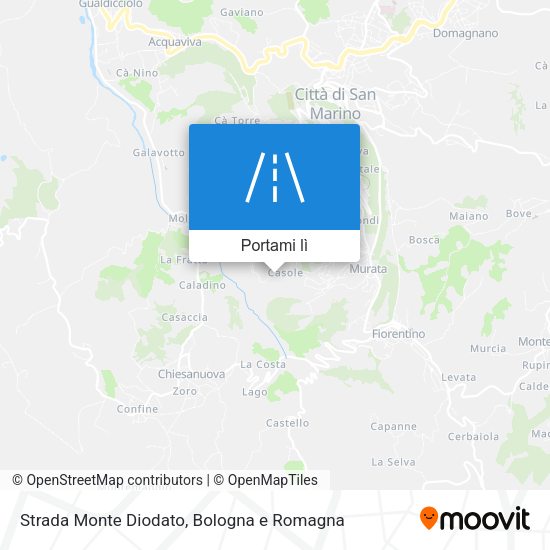 Mappa Strada Monte Diodato