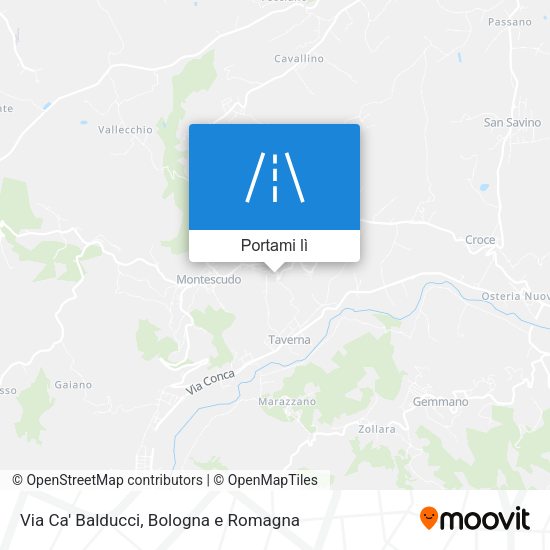 Mappa Via Ca' Balducci