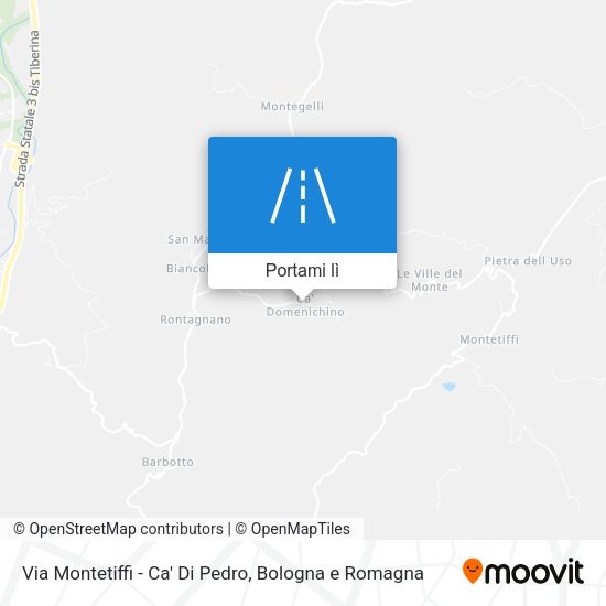 Mappa Via Montetiffi - Ca' Di Pedro