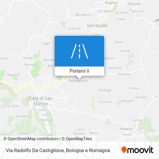 Mappa Via Radolfo Da Castiglione